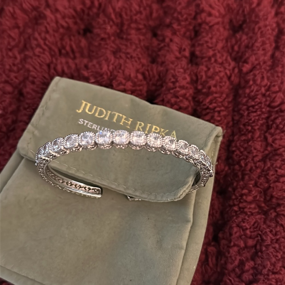 Judith Ripka SS/CZ Bangle Bracelet